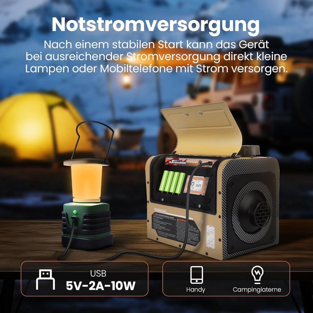 maXpeedingrods Selbstversorgender 5kW Standheizung, Selbsterzeugender Tragbarer Autoheizer, mit USB-