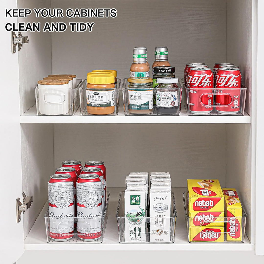 HNNJCK Kühlschrank Organizer 10er Set, Durchsichtig Aufbewahrungsbox Organizer, Hochwertig Speisekam