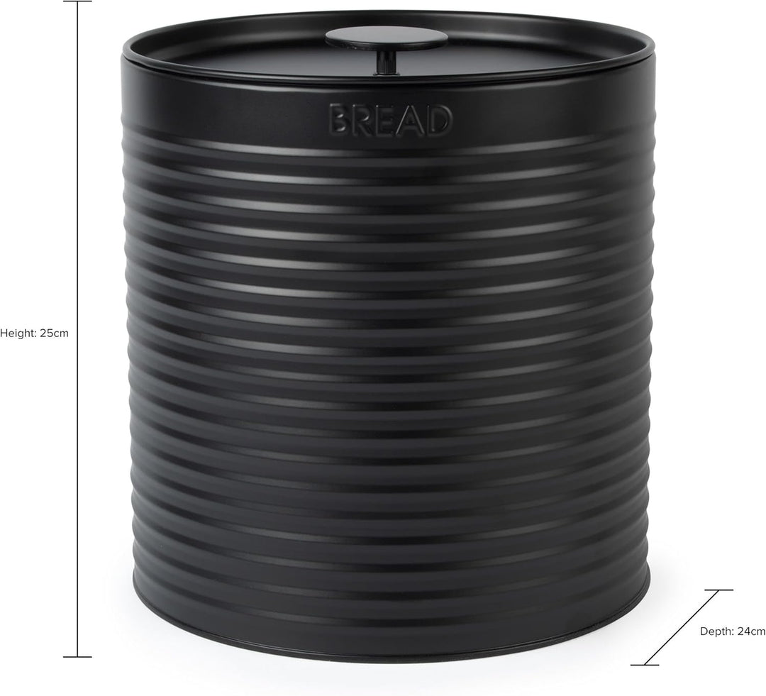 Russell Hobbs RH03269EU7 Ribbed Brotkasten – Brotkasten aus Metall, grosser Küchenkanister, Aufbewah