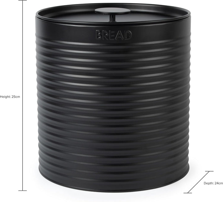 Russell Hobbs RH03269EU7 Ribbed Brotkasten – Brotkasten aus Metall, grosser Küchenkanister, Aufbewah