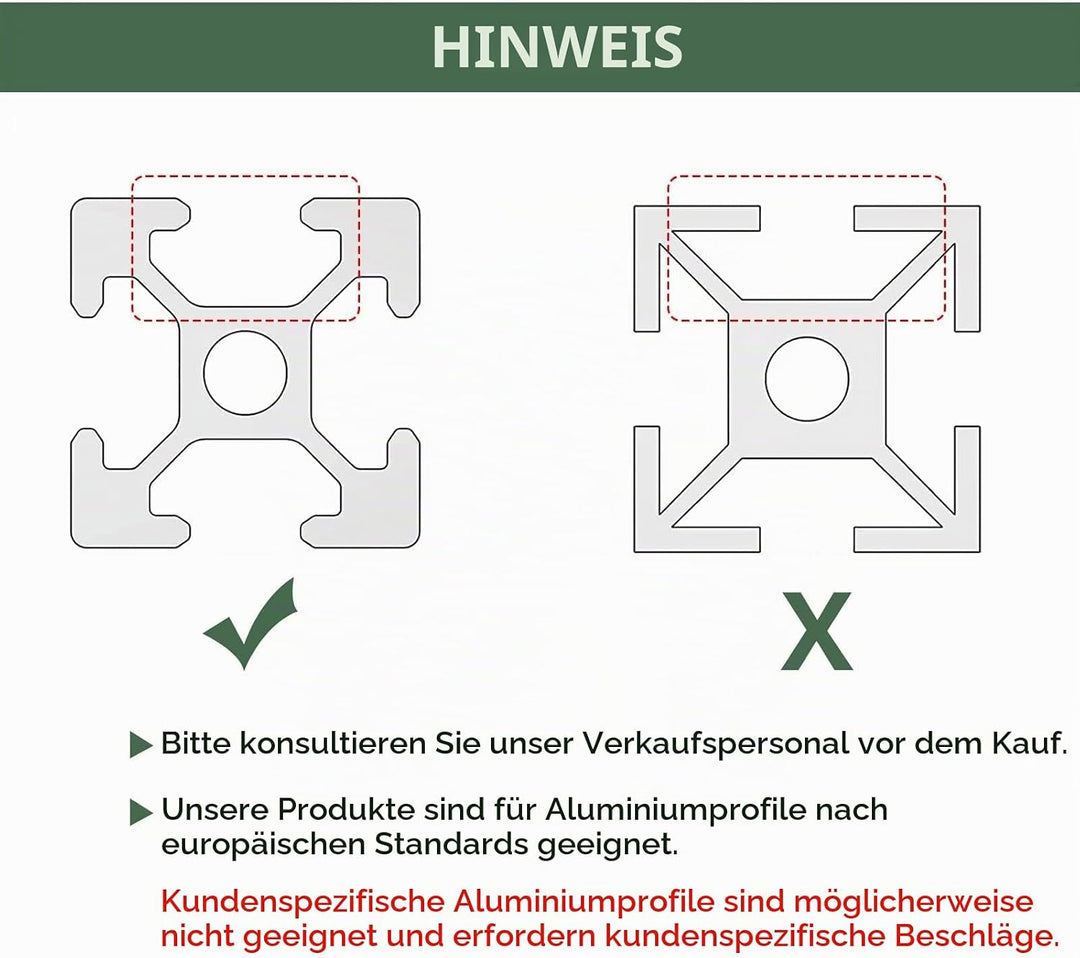 EYPINS Befestigungsmaterial Winkel, 20X Winkelverbinder Winkel Befestigung Nut 8 Raster Streben Alup