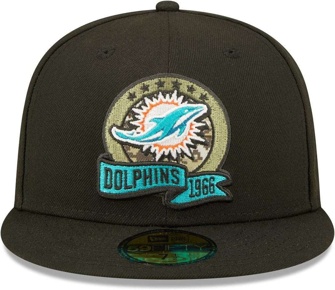 New Era NFL 59Fifty Cap Salute to Service 2022 schwarz Kappe gerader Schirm American Football 58-59