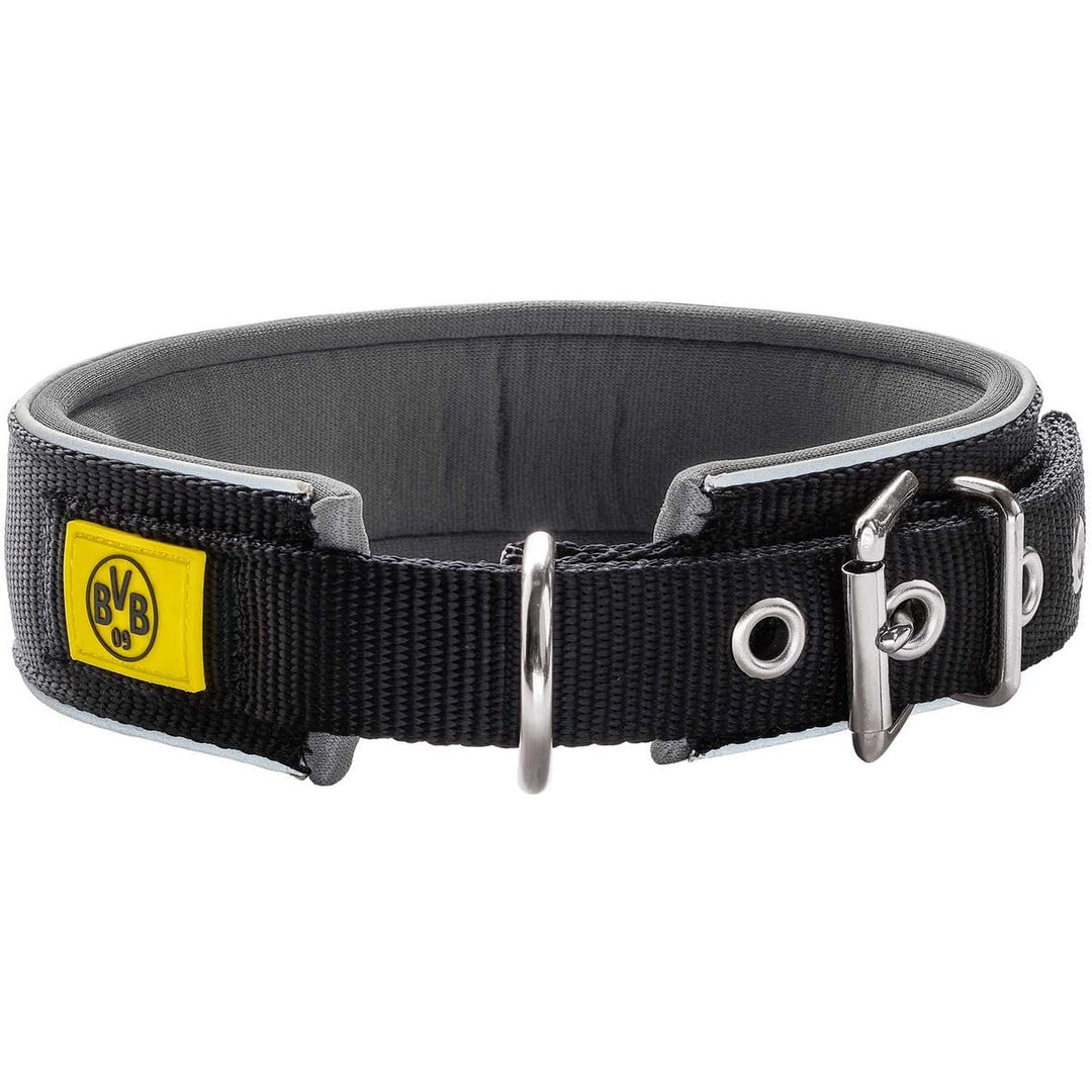 HUNTER NEOPREN REFLECT BVB Hundehalsband, Nylon, Neopren gepolstert, reflektierend, 65 (L-XL), schwa