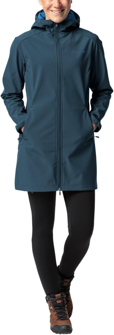 VAUDE Damen Women's Moena Softshell Parka Jacke 36 dark sea, 36 dark sea
