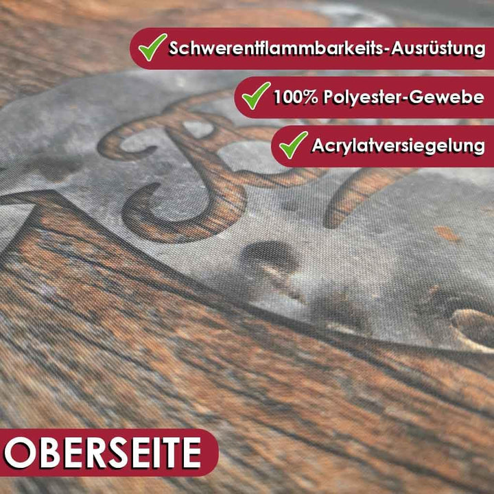 Grillmatte Grillunterlage Bodenschutz Barbecue-Matte Iron Bull 75 x 120 cm Muster wählbar Anti-Rutsc