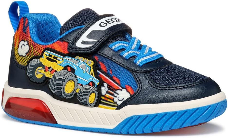 Geox Jungen J Inek Boy E Sneakers 33 EU Navy Lt Blue, 33 EU Navy Lt Blue