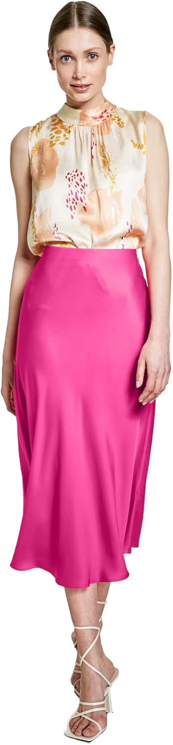 TAIFUN Damen 110010-11104 Rock, Vibrant Magnolia, 48