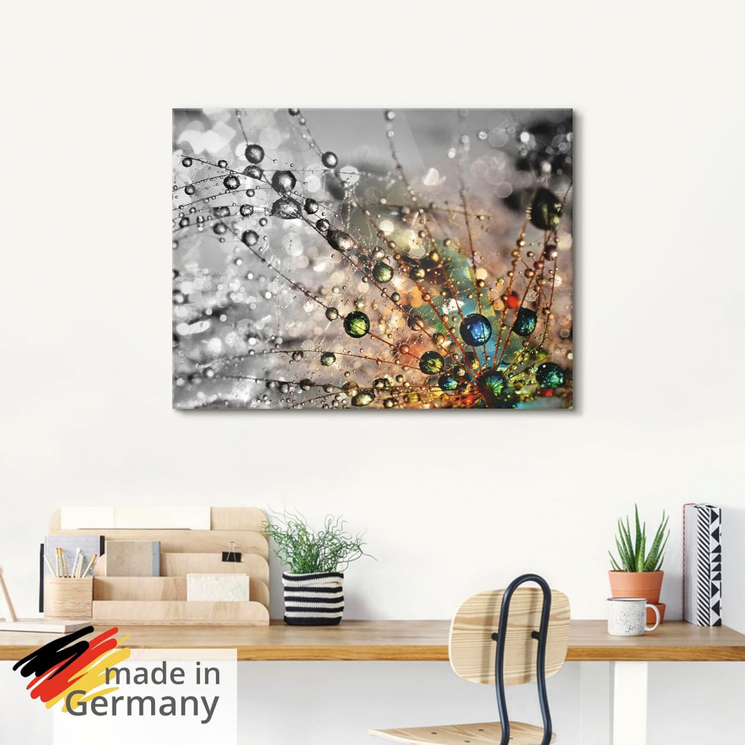 Glasbilder Wandbild Glas Bild einteilig 60x45 cm Querformat Natur Botanik Blumen Pusteblume Frühling