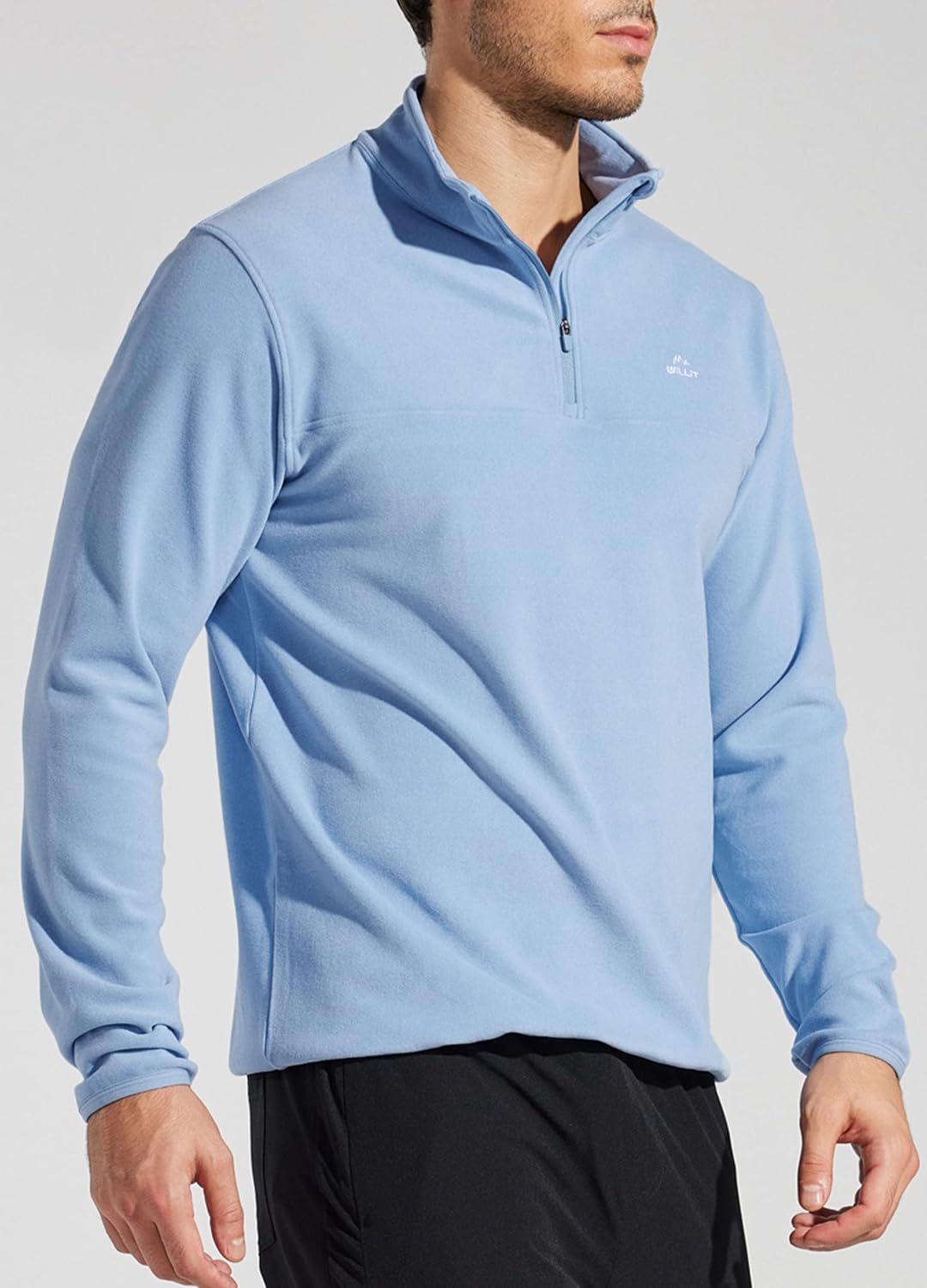 WILLIT Pullover Herren Fleece Sweatshirt mit reissverschluss Fleecepullover Arbeitspullover Atmungsa