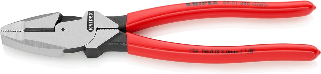 Knipex Kraft-Kombizange "Lineman's Pliers" amerikanisches Modell schwarz atramentiert, mit rutschhem