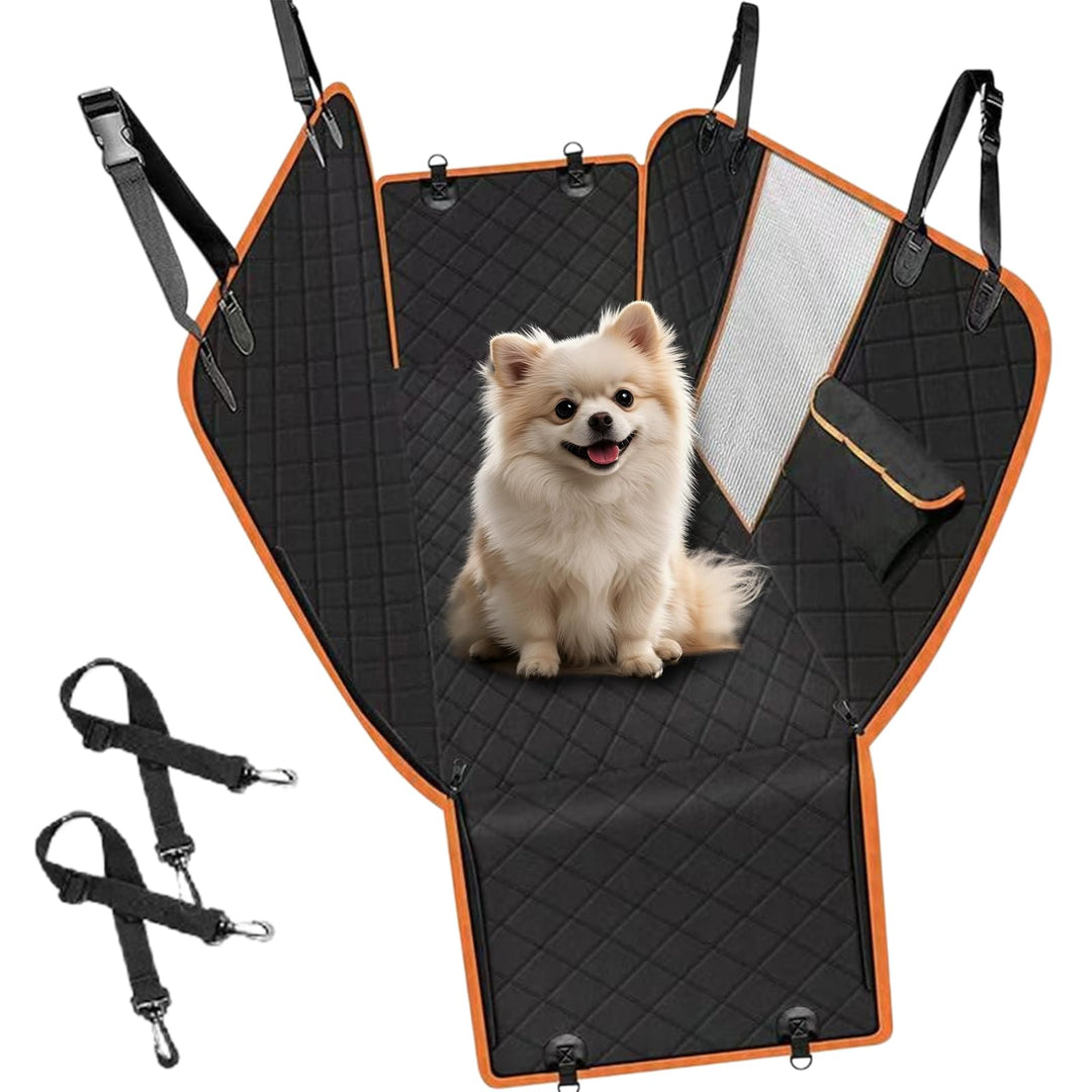 GOMETY Hundedecke Auto Rückbank 145 × 137 cm, Autoschondecke Hund Rücksitz Wasserdicht &amp; Kratzfest,