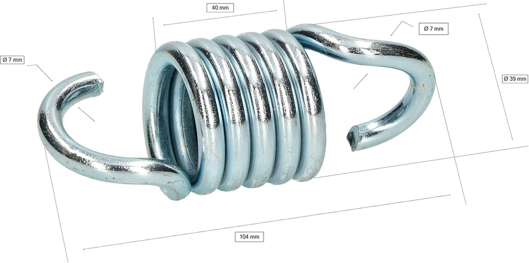 KOTARBAU® 2er Set Schwingfeder für Schaukel Hängesessel Hängematte 7 mm 6 Windungen Verzinkt, 7 mm 6