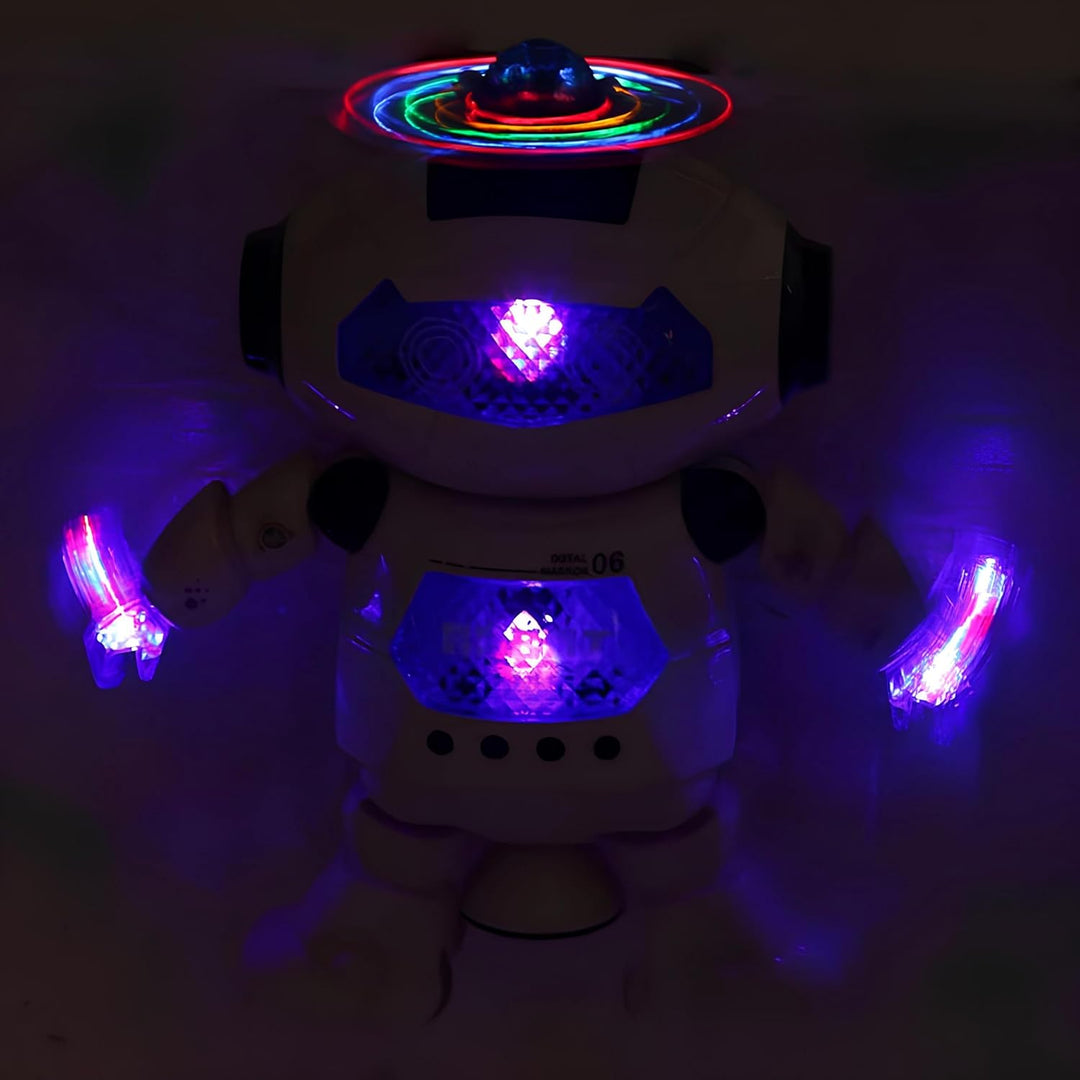 Spielzeugroboter mit Lichtern und Klängen, Tanz spielt und leuchtet Roboter, gehen mit Lichtern und