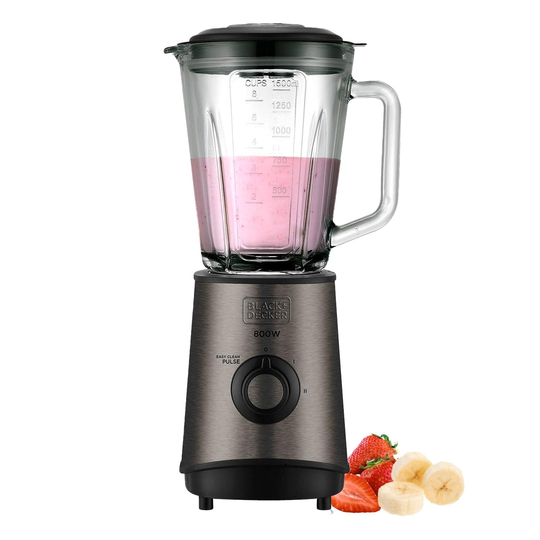 Black+Decker BXJB800E - Standmixer, 800W, 1,5 Liter, Edelstahl, grau 800W Edelstahl, 800W Edelstahl