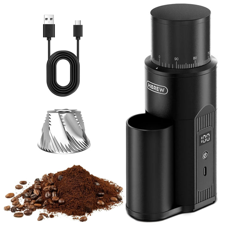 HIBREW G5mini Kabellose Tragbare Kaffeemühle, 5200-mAh-Akku