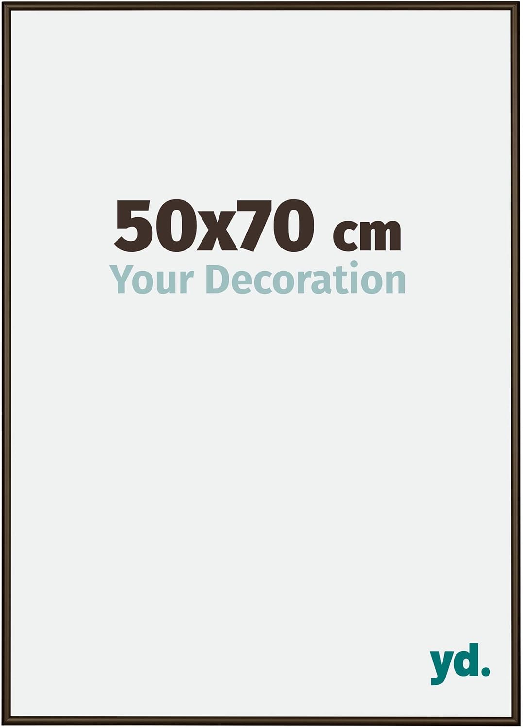 yd. Your Decoration - Bilderrahmen 50x70 cm - Bilderrahmen aus Aluminium mit Acrylglas - Antireflex