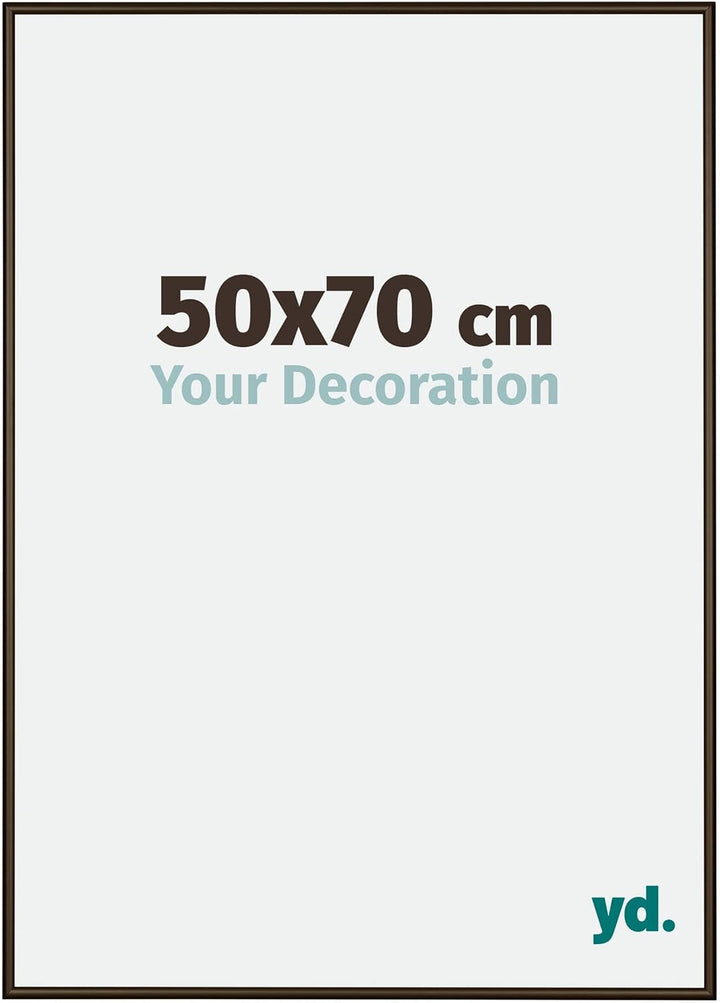 yd. Your Decoration - Bilderrahmen 50x70 cm - Bilderrahmen aus Aluminium mit Acrylglas - Antireflex