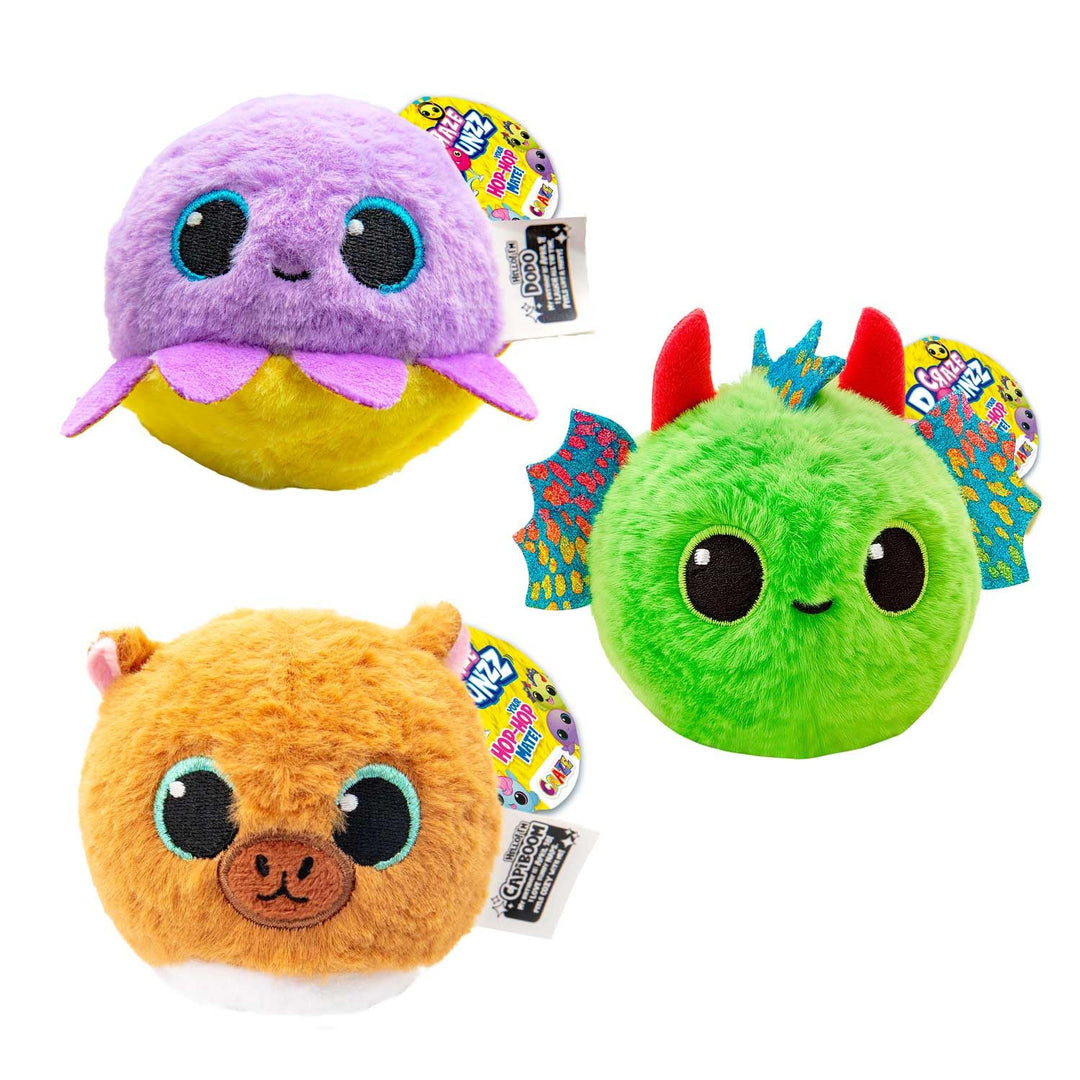 Craze BOUNZZ Funpack 3er Bundle Hüpfende Plüschtiere - Flauschige Kuscheltiere zum Spielen & Sammeln
