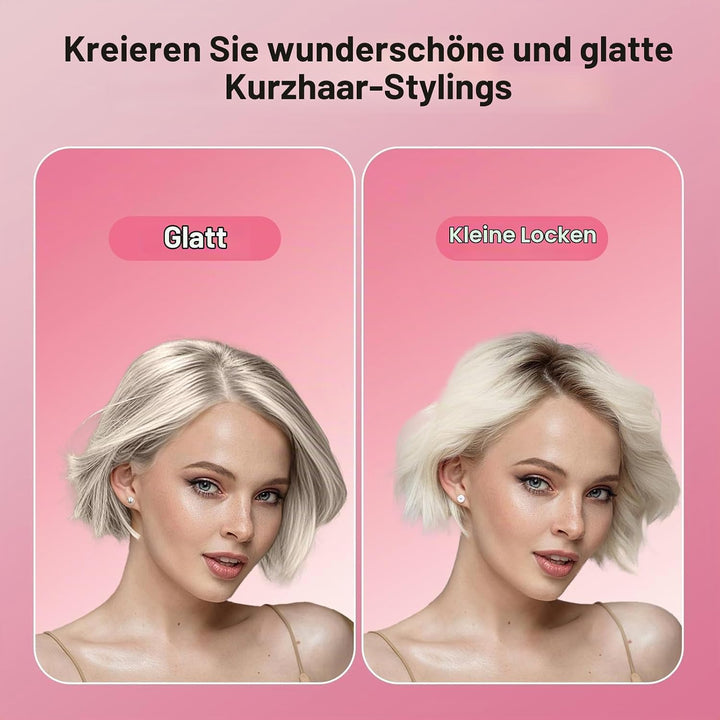 MELYDO Glätteisen Mini für kurzes Haar, Reise Glätteisen, Kleins Glätteisen, Haarglätter Mini 210 °C