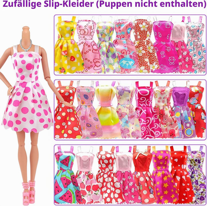 83 Teile Puppenkleidung Puppenzubehör Kleiderschrank für 11,5 Zoll Puppe Dress Up Set mit Koffer, Kl