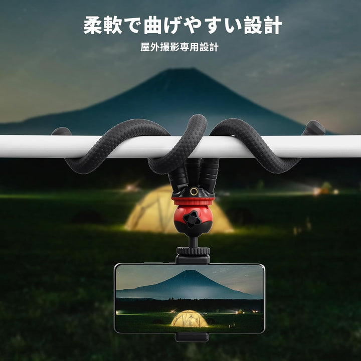 Flexibles, biegbares Stativ für iPhone und Action-Kameras, Mini-Handstativ für Vlogging, Reisen und