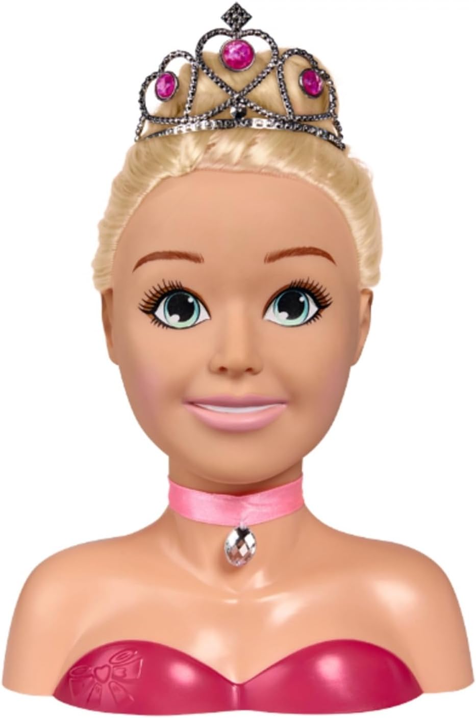 Simba 105560177 - Steffi Love Girls Prinzessin Schmink-& Frisierkopf, Stylingkopf mit Make-Up, 5x Ha