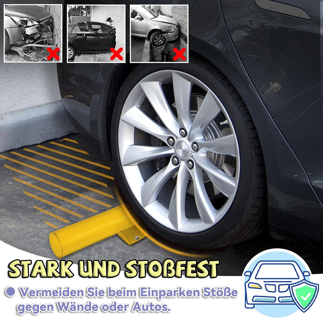 Froadp 1 Stück Radstopper Parkplatzsperre 180cm Auto Einparkhilfe aus Verdickter Stahl Radstopp-Park