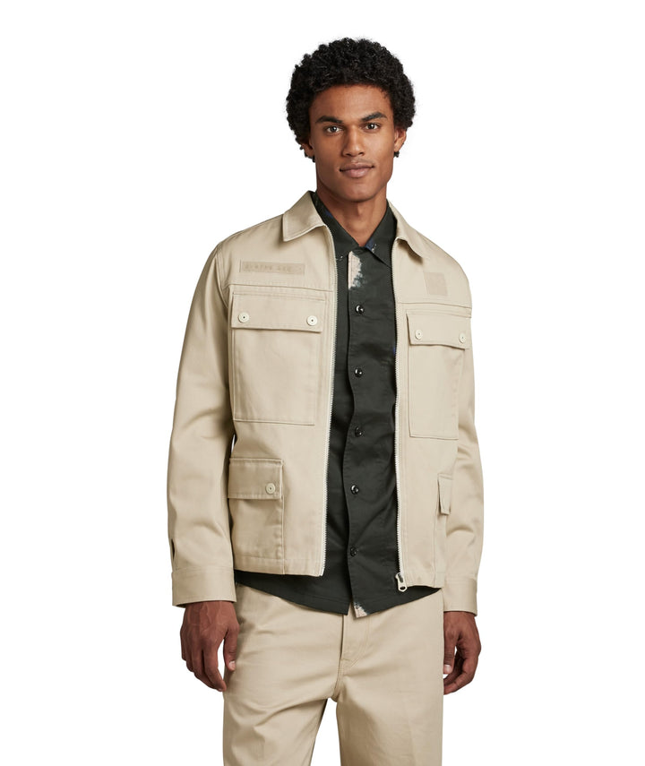 G-STAR Herren 4 Pocket Zip Jacket L Beige (Dk Brick D22941-c900-1214), L Beige (Dk Brick D22941-c900