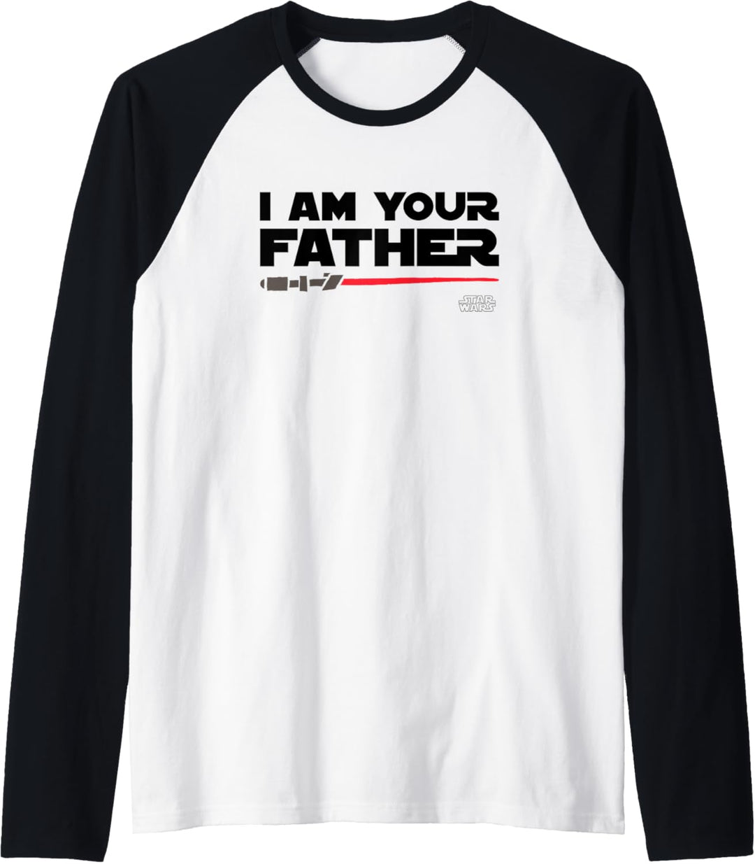 Star Wars Father Sabre Black Raglan