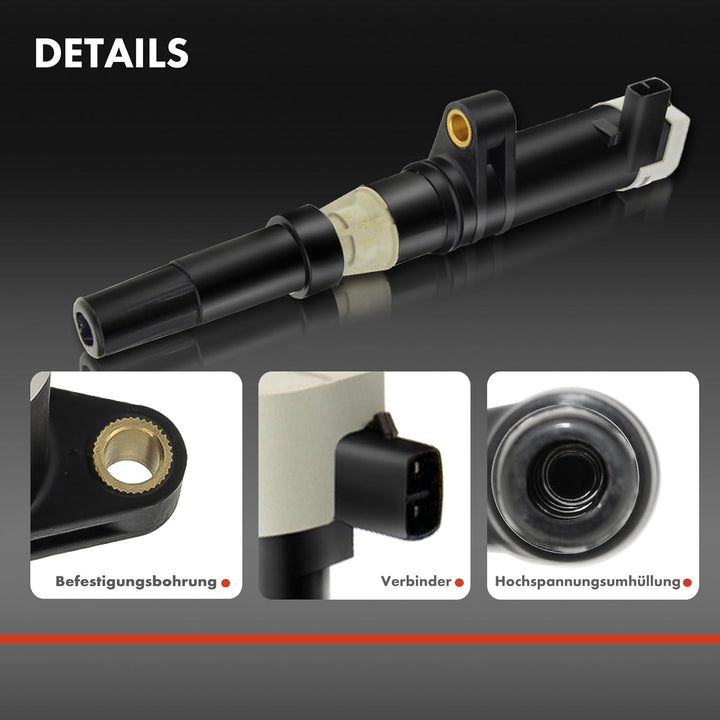 Frankberg 4x Zündspule Zündmodul Kompatibel mit Clio II Clio III Duster Logan Sandero Kubistar Prima