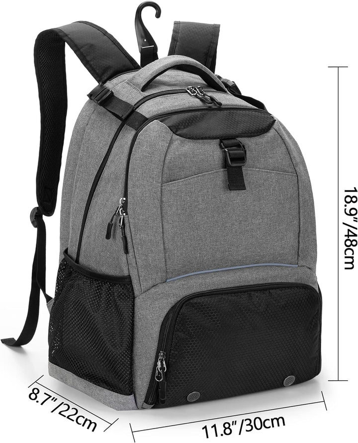 DSLEAF Tennisrucksack für 2 Schläger, Tennistasche mit separatem belüftetem Schuhraum für Tennis-/Pi