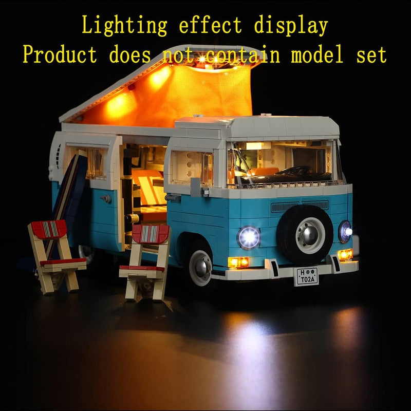 GEAMENT Licht-Set Kompatibel mit Lego T2 V29 Wohnmobil (T2 Camper Van) - Beleuchtungsset für Creator