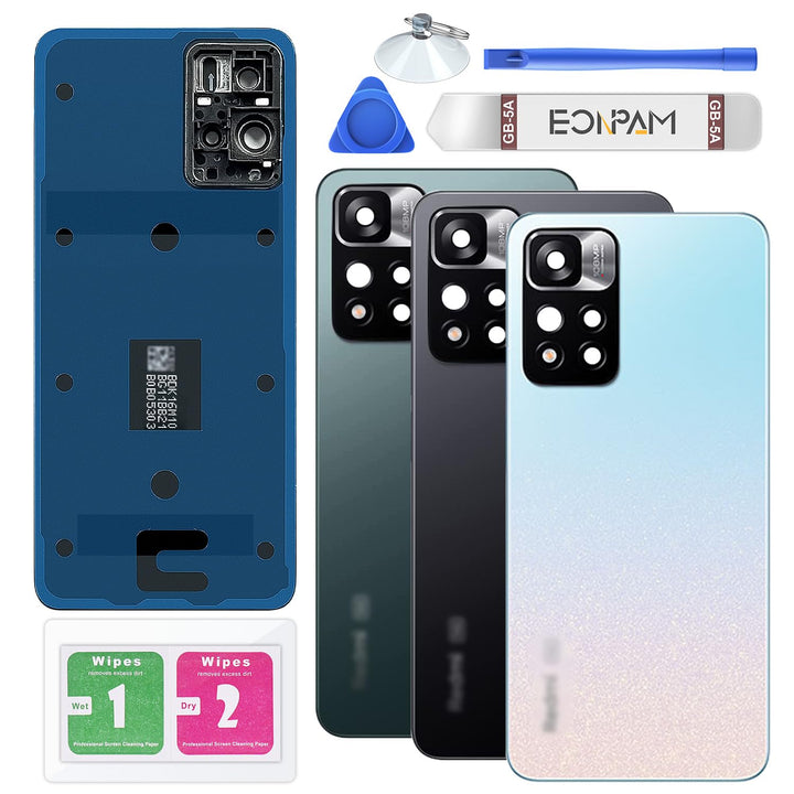 Eonpam Akkudeckel für Xiaomi Redmi Note 11 Pro+ Plus 5G Rückseite Glas Original Backcover Back Glas