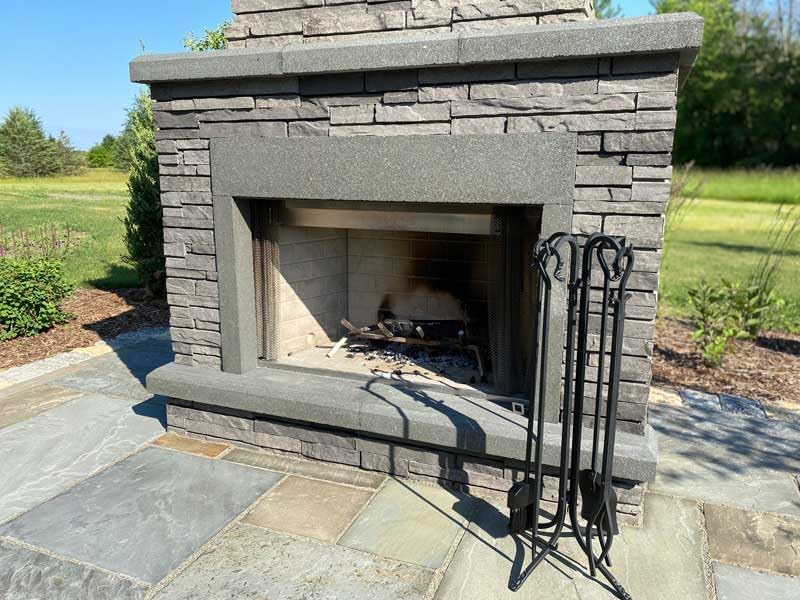 Pilgrim Home and Hearth 18002 Forged Iron Set Fireplace Tools by, 33" Tall, Matte Black