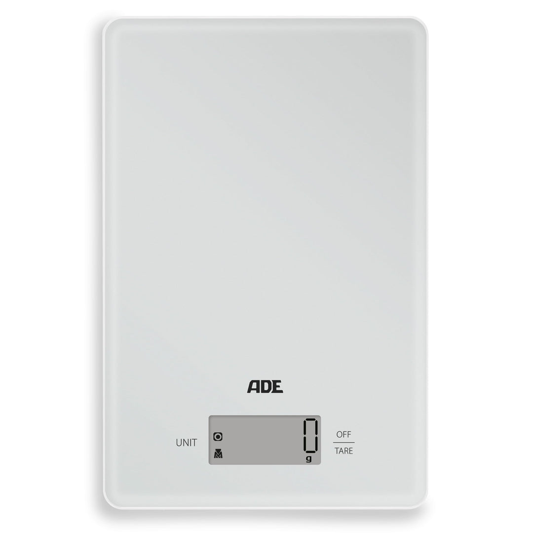 ADE Digitale Küchenwaage | präzise Grammwaage bis 5 kg | grosses Display | inkl. AAA Batterien | seh