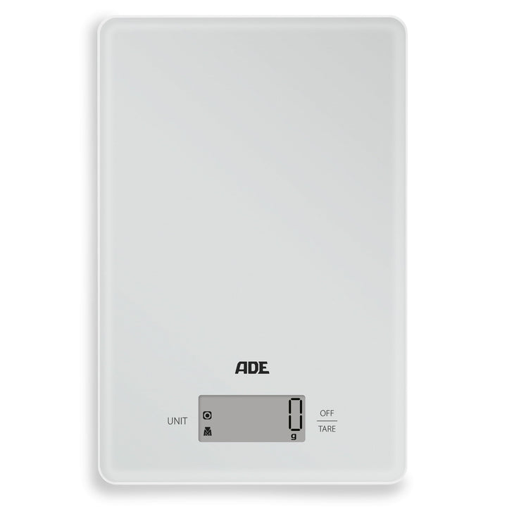 ADE Digitale Küchenwaage | präzise Grammwaage bis 5 kg | grosses Display | inkl. AAA Batterien | seh