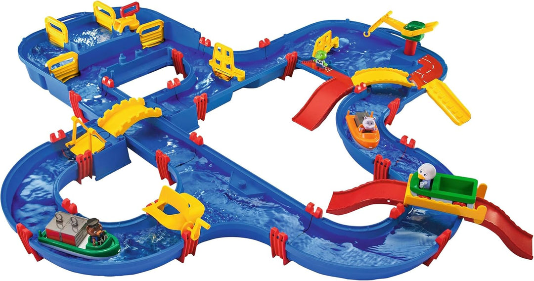AquaPlay - AmphieWorld - 145x156 cm grosse Wasserbahn, inklusive 79 Teilen, Spieleset inklusive 2 Bo