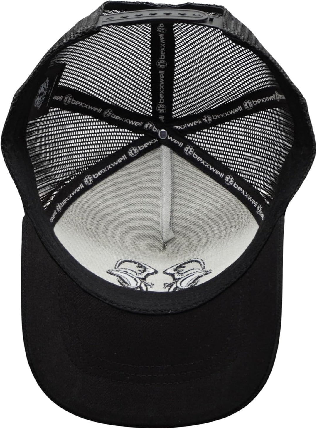 Bexxwell Trucker Cap schwarz mit 3D Logo-Stickerei (optimale Passform, Kappe, Black, Truckercap, Log