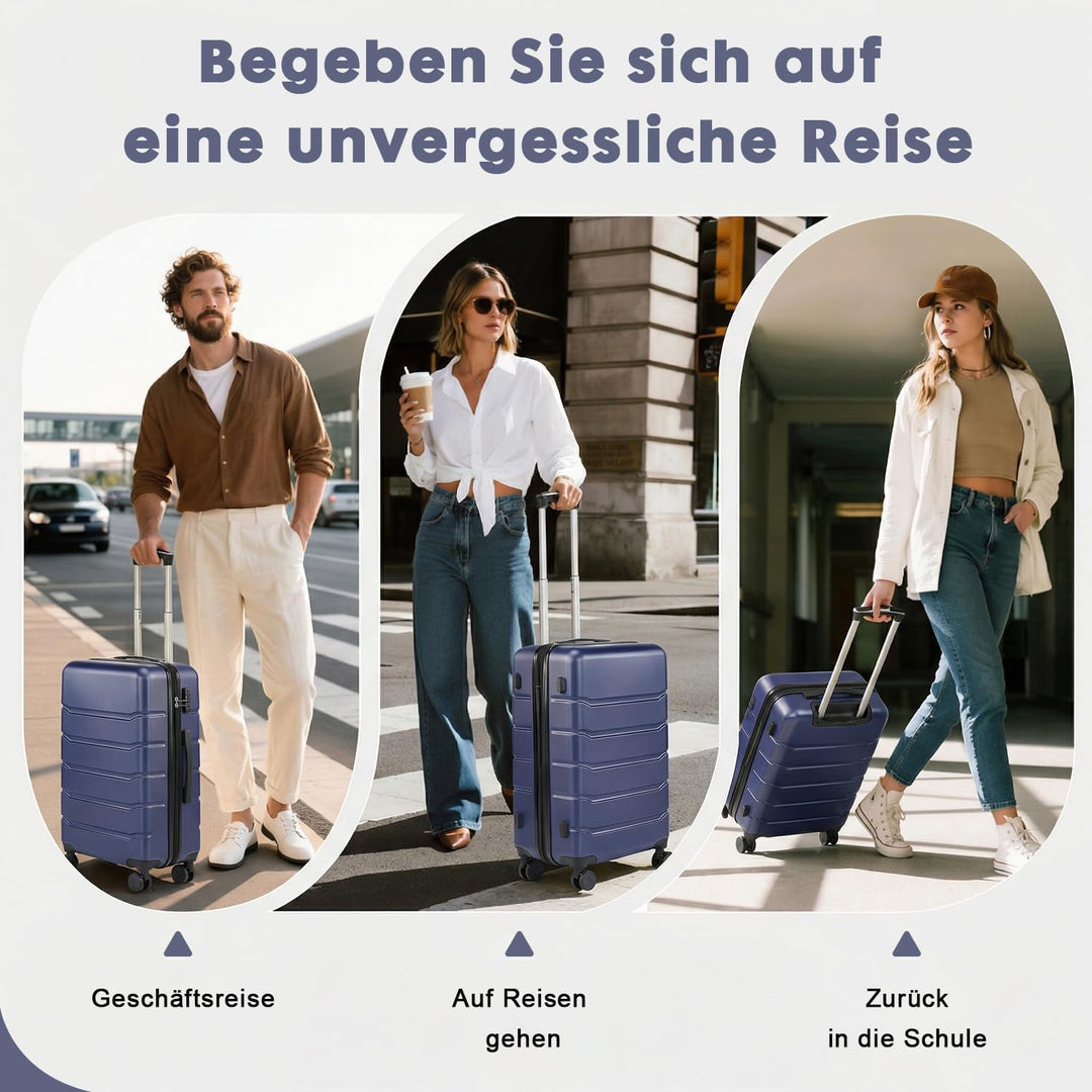 DUMOS 3tlg. Hartschalenkofferset Hard Shell Basic Hartschalenkoffer Trolley Koffer offerset Gepäck R
