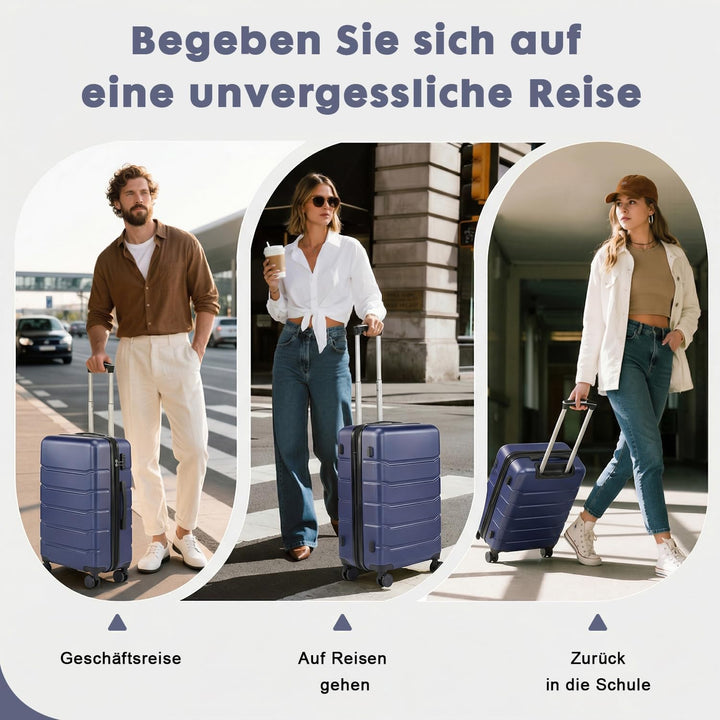 DUMOS 3tlg. Hartschalenkofferset Hard Shell Basic Hartschalenkoffer Trolley Koffer offerset Gepäck R