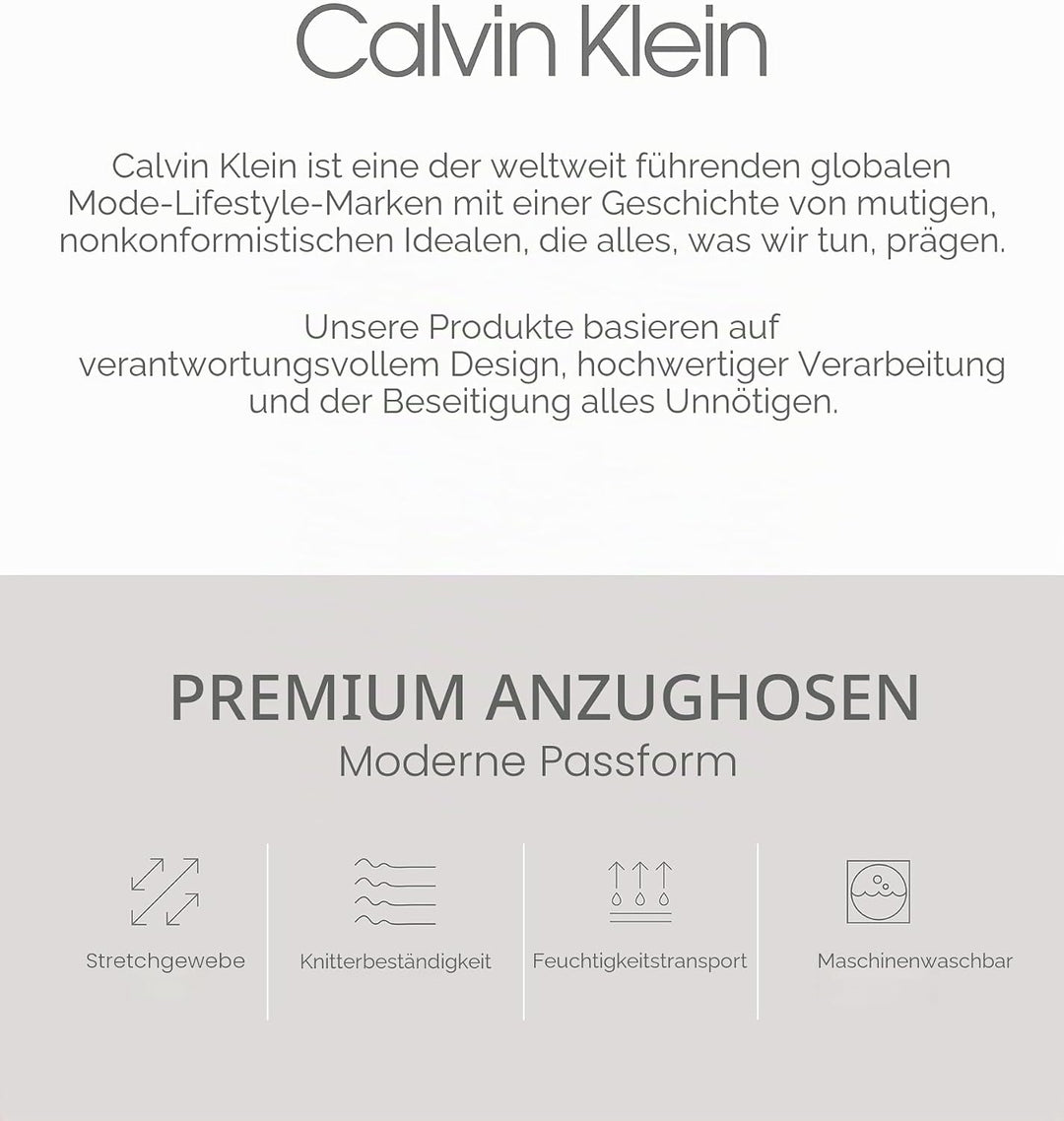Calvin Klein Herren Jinny Klassische Hose 30W / 34L Schwarz, 30W / 34L Schwarz