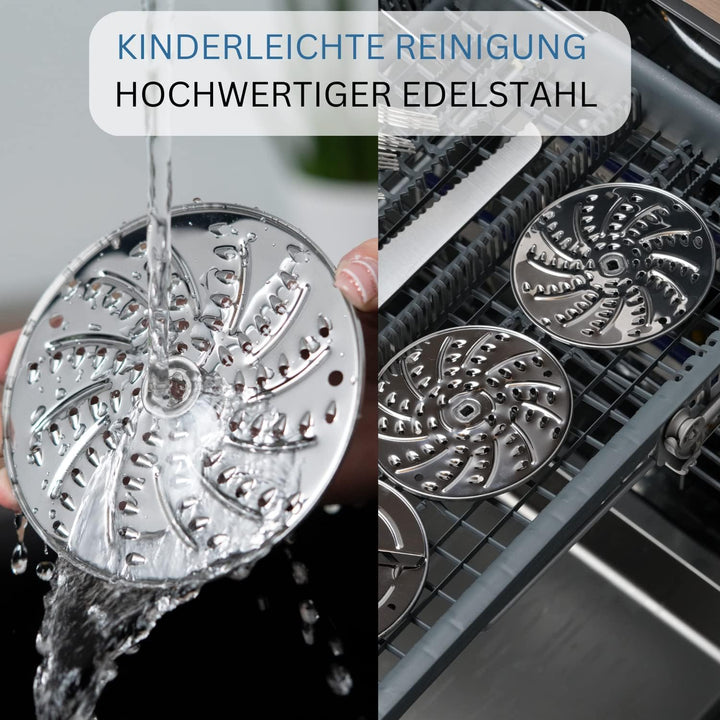 Westmark Gemüseschneider mit Edelstahlklingen - kompakter Gemüsehobel inkl. 3 Scheiben - ideal zum h