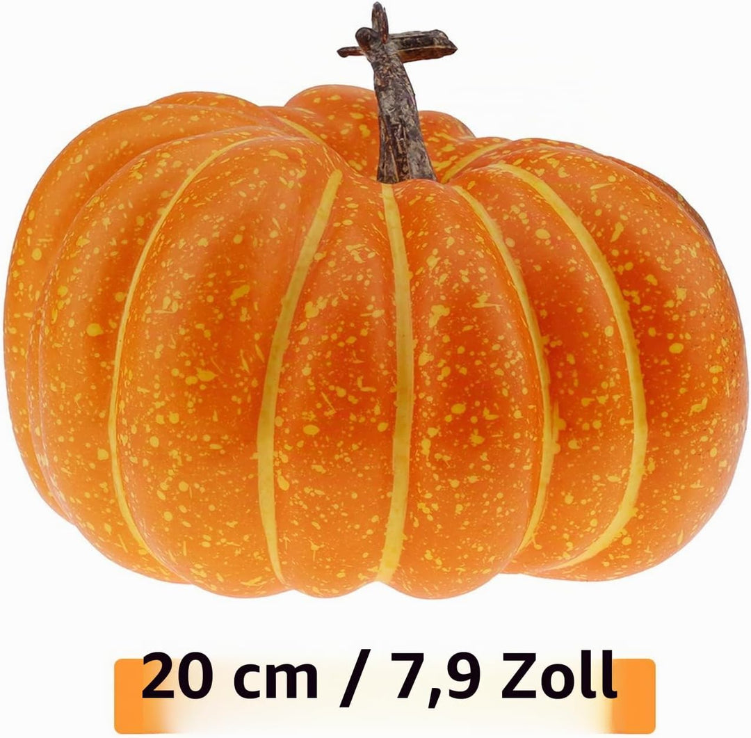 Gresorth 20 cm Fälschung Eben Kürbis Lebensecht Griff Künstlich Essen Halloween Christmas Dekoration