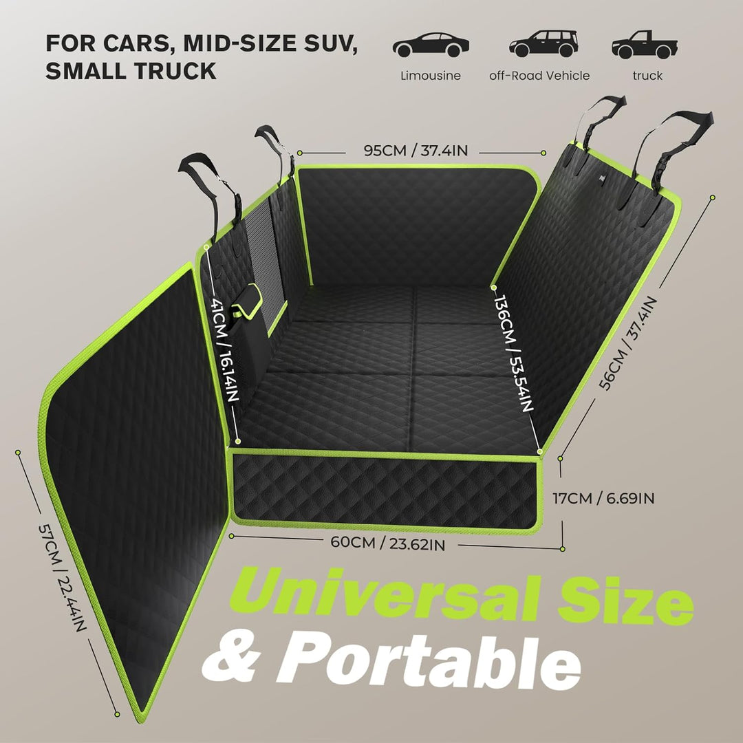 pecute Hundedecke Auto Rückbank mit Harter Unterseite 136 * 60 cm, 2025 Hunde Autositz Rückbank, Mob