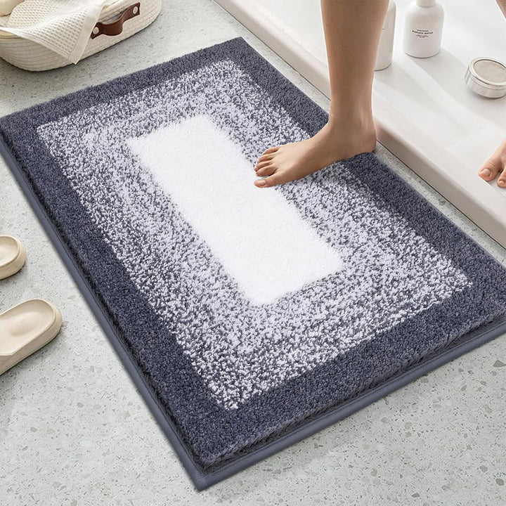 Weich Gross Badematten 80 x 120 cm, Badezimmerteppich Badteppich rutschfeste Wasserabsorbierend Badv