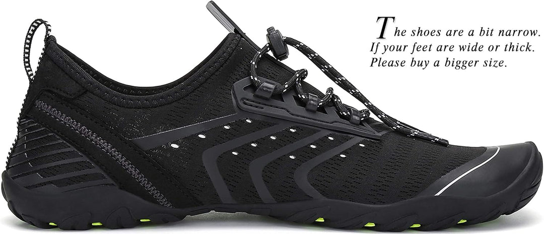 SAGUARO Unisex-Erwachsene Badeschuhe Atmungsaktiv Dicke Sohle Gr.36-46 38 EU Schwarz, 38 EU Schwarz