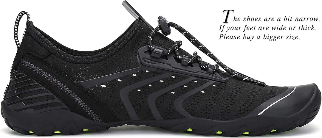 SAGUARO Unisex-Erwachsene Badeschuhe Atmungsaktiv Dicke Sohle Gr.36-46 42 EU Schwarz, 42 EU Schwarz