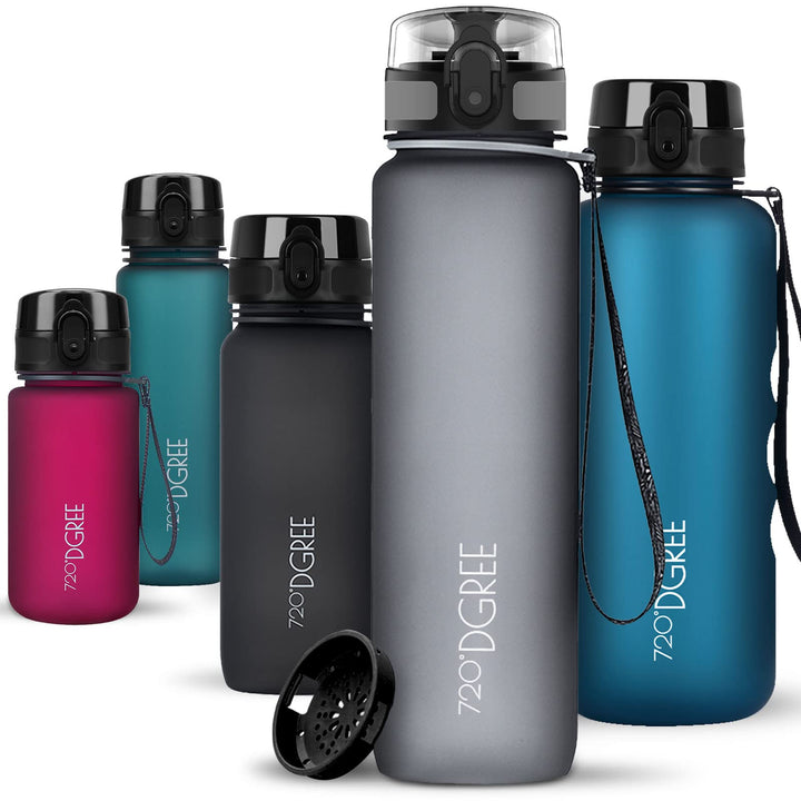 720°DGREE Trinkflasche “uberBottle“ +Sieb - 350ml, 500ml, 650ml, 1000ml, 1,5l, 2l - BPA-Frei - Wasse