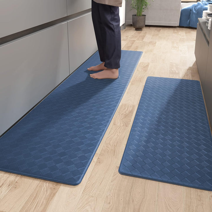 Color G Küchenläufer 44 x 120 + 44 x 240 cm, Anti-Müdigkeit Küchenteppich Waschbar rutschfest, Leder