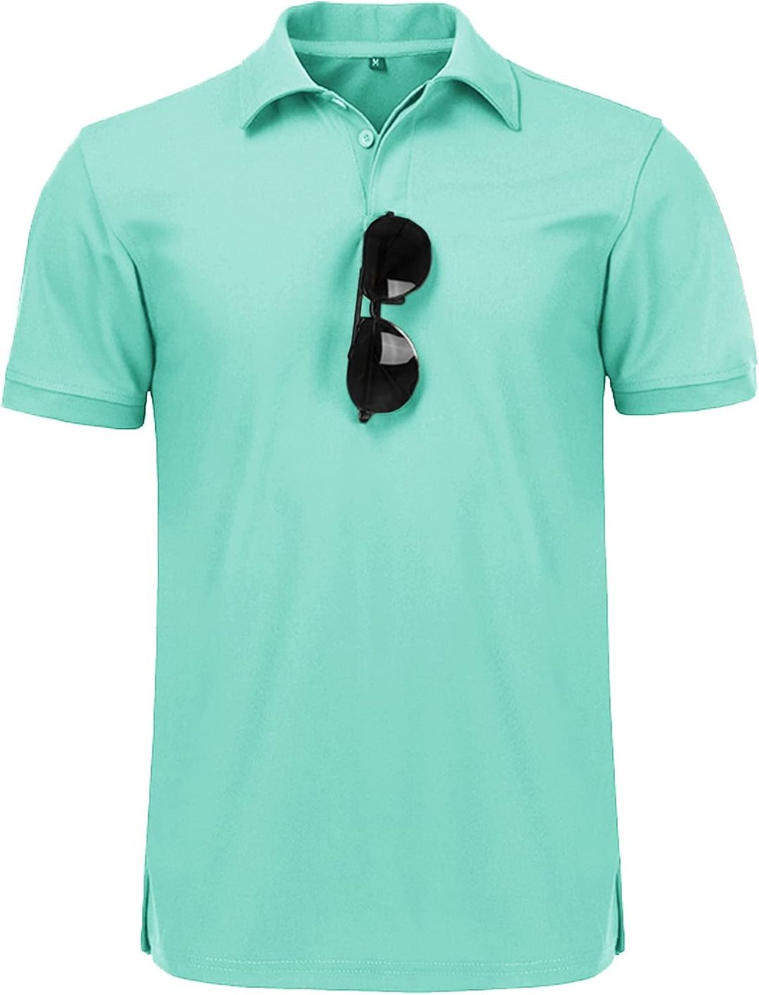 geeksport Poloshirt Herren Kurzarm Freizeit Sport Polo Golf Tshirts Männer Polohemd Türkisblau M, Tü